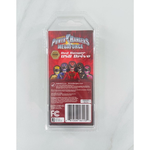 Power Rangers MegaForce Memorabilia Red Ranger 4GB USB Flash Drive - Picture 2 of 2